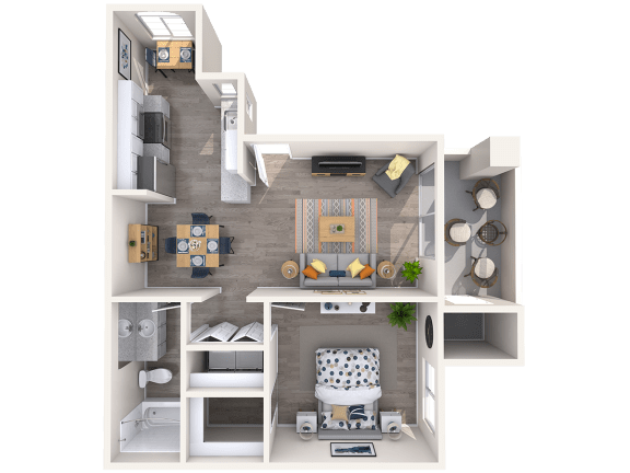 1 Bed 1 Bath 845 Sq Foot Layout at Boulders at Lookout Mountain Apartment Homes, Arizona