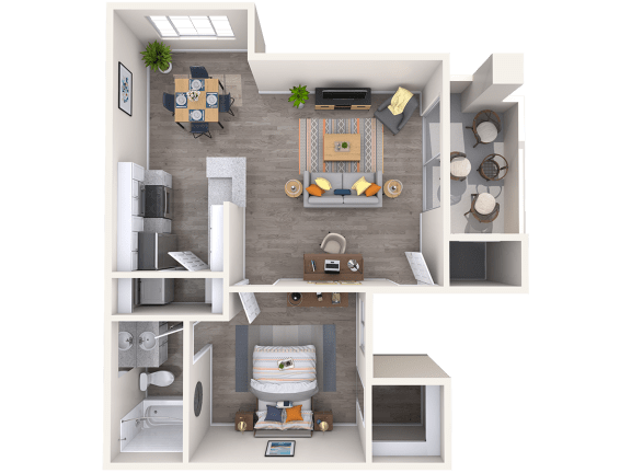 1 Bed 1 Bath 865 Sq Foot Layout at Boulders at Lookout Mountain Apartment Homes, Arizona, 85022