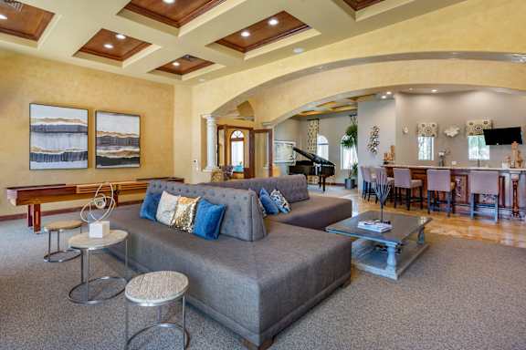 a living room with a couch and a table at Trevi Apartment Homes, Chandler, AZ, 85224