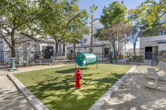 Dog owners can relax and enjoy the outdoors from strategically placed benches, offering a great view of the entire park.