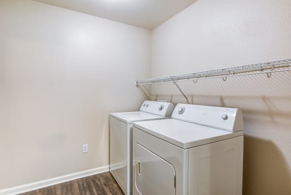Full-sized side-by-side washer &amp; dryer at Harvest Park Apartments