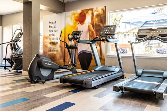 State of the Art Fitness Center at The Summit Apartments in Chino Hills, California