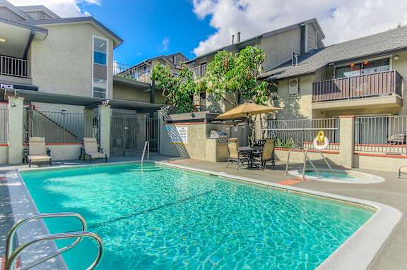 Glimmering Pool at Independence Plaza, Canoga Park, California
