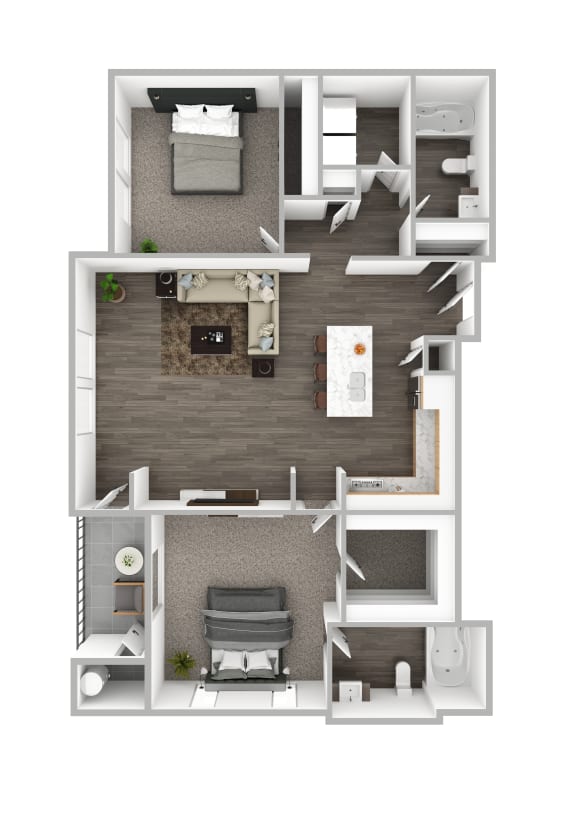 Ivory Floor Plan at The Michael B Townhomes and Flats, Las Vegas, NV