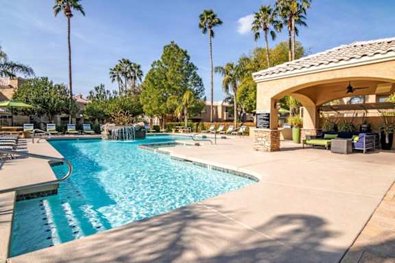 Sparkling Pool with Cabanas at Boulders at Lookout Mountain Apartment Homes, Arizona