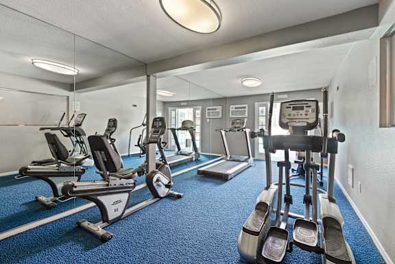 Health and Fitness Center at Twenty 2 Eleven Apartments, Canoga Park, California