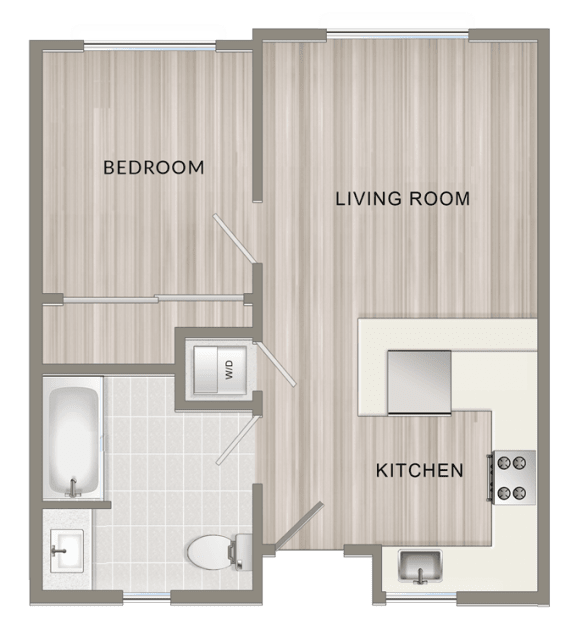 Unfurnished One Bedroom A