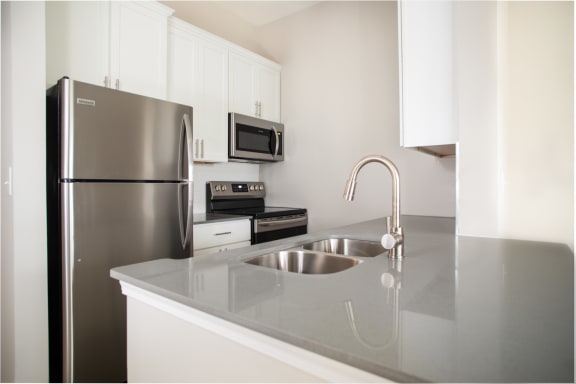New Soft Close Cabinets at Sand Creek Woods Apartments, Indiana
