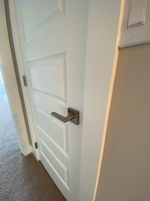 a white door with a handle on it