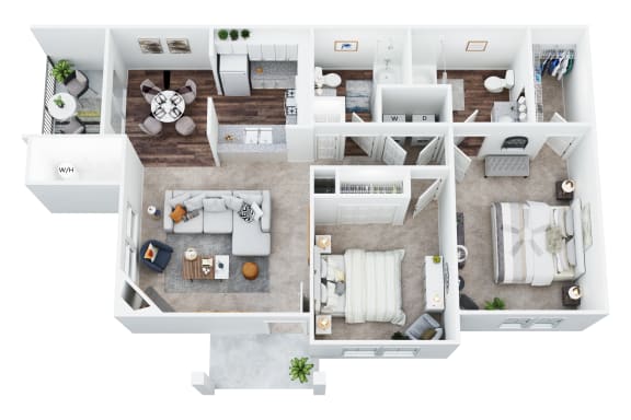 B4 floorplan at San Moritz Apartments, Nevada, 89128