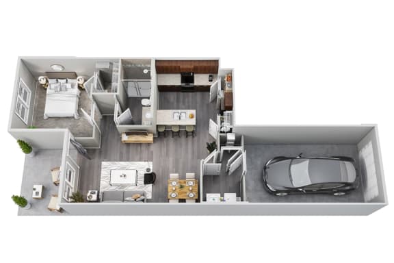 One Bed 1 Bath Floorplan at Sunrise on the Monon, Carmel