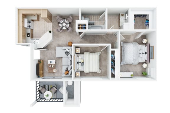 Floor Plan  Two Bedroom One Bath Floor Plan
