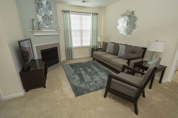 Wood Burning Fire Place at Sand Creek Woods Apartments, Fishers