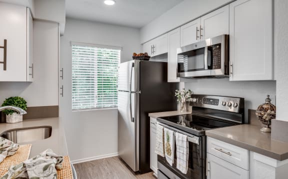 Stainless steel appliances at Bella Vista, California, 92691