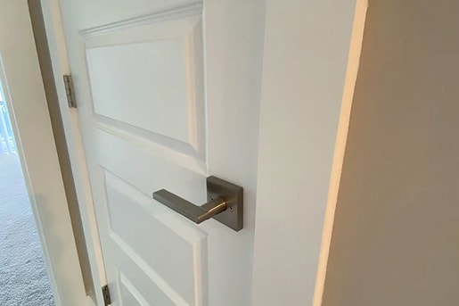 a white door with a handle on it