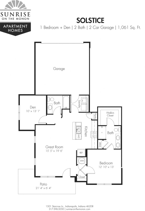 Floor Plans of Sunrise on the Monon in Indianapolis, IN