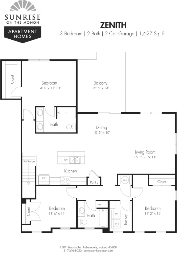 Zenith- 3 Bedrooms, 2 Baths, 2nd Floor, Two Car Garage Zenith- 3 Bedrooms, 2 Baths, 2nd Floor, Two Car Garage