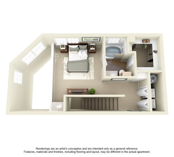 A4 Floor Plan at Villas at Katy Trail Apartments, Dallas, TX, 75201