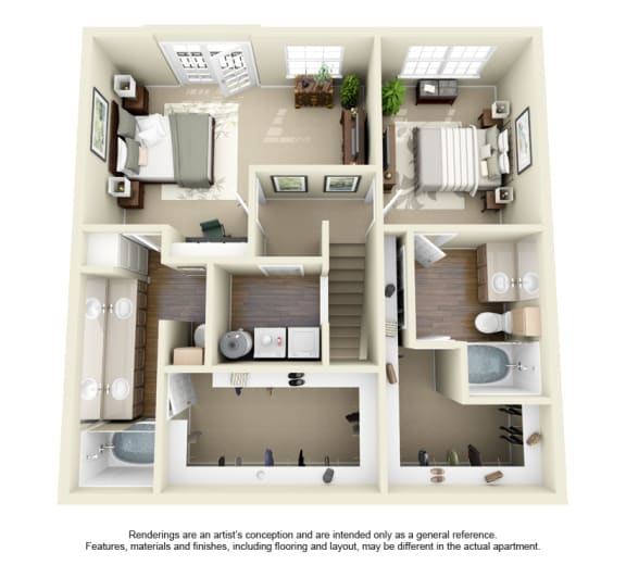 C5 Floor Plan at Villas at Katy Trail Apartments, Texas, 75201