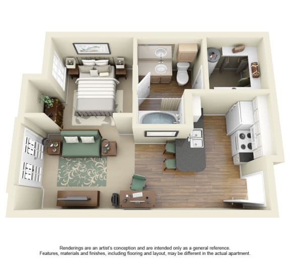 Floor Plan  The Villas At Katy Trail Apartments in Dallas, TX offers studios, 1,2 and 3 bedroom apartment homes!