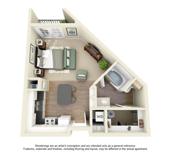 Floor Plan  E3 Floor Plan at Villas at Katy Trail Apartments, Dallas, TX, 75201