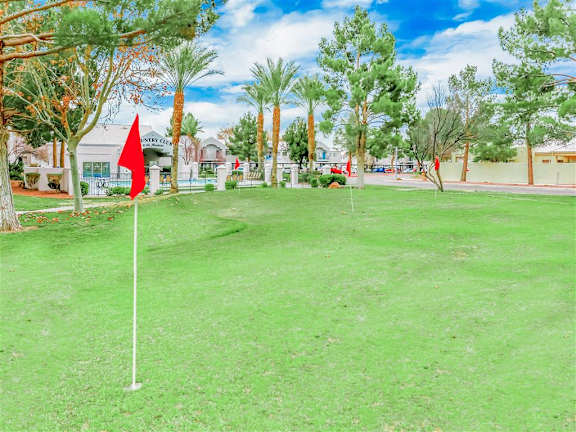 The Country Club at The Meadows offers  a putting green on property for residents to enjoy!