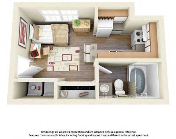 E2 Floor Plan at Tuscany Square, Dallas, 75287