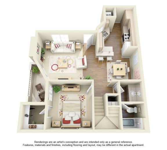 Floor Plan  Ventana Apartment Homes in Central Scottsdale, AZ, For Rent. Now leasing 1 and 2 bedroom apartments.