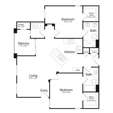 The Sanctuary Floor Plan The Sanctuary Floor Plan at Craft at Gilbert and Baseline, Mesa, AZ