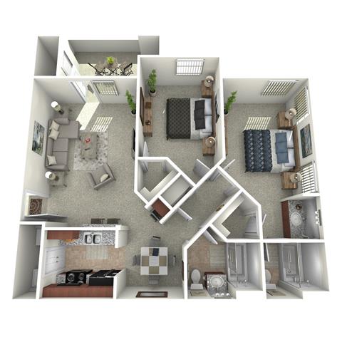 B2 Floor Plan at Superstition Canyon, Mesa, 85209