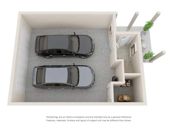 2 Bedroom Floor Plan 2 Bedroom Floor Plan at Dolce Villagio Townhomes, Tempe, 85281