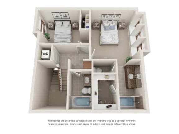 3 Bedroom 3 Bath Floor Plan at Dolce Villagio Townhomes, Arizona