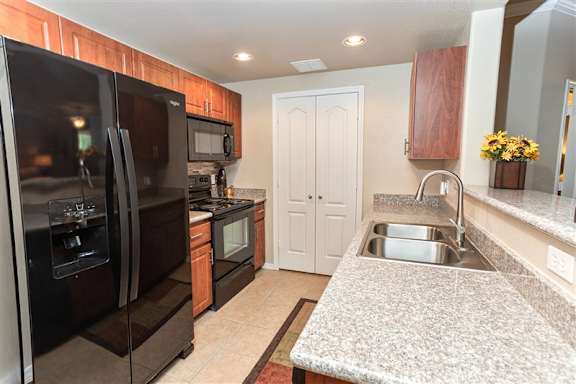 A kitchen at Superstition Canyon Apartments, Mesa, 85209