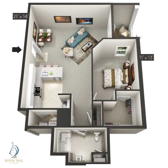 Tiller ADA Floor Plan