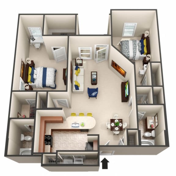 The Adriatic floor plan 3D image