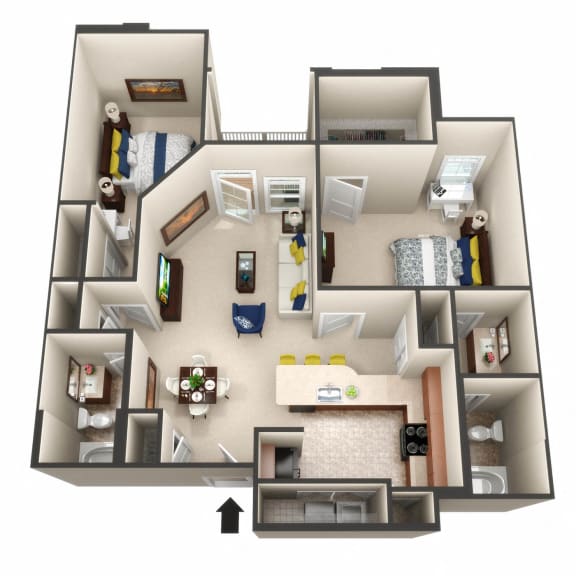 The Catalan 3D Floor Plan Image