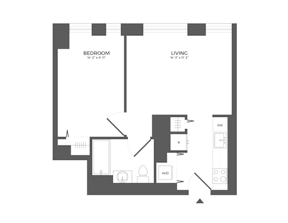 A1 Floor Plan at Link Apartments® QPN, Long Island City, 11101