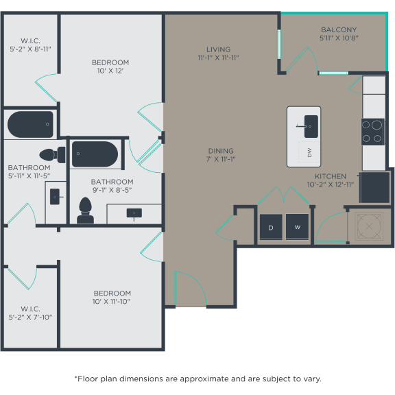 B3 Floor Plan at Link Apartments&#xAE; 4th Street, Winston-Salem