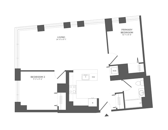 B3 Floor Plan at Link Apartments® QPN, New York
