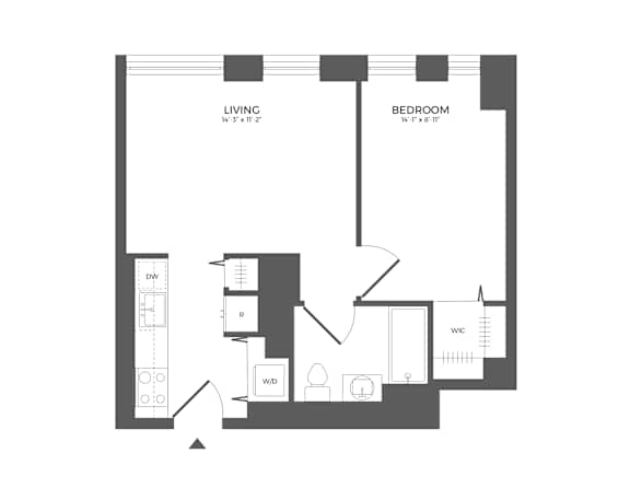A1 Floor Plan at Link Apartments® QPN, Long Island City, 11101
