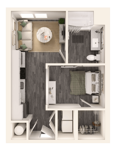 a1 floor plan  1 bedroom  1190 square feet
