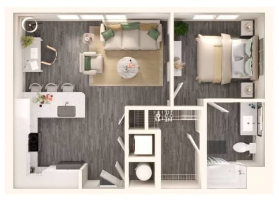 Floor Plan  the 1122 sq ft studio floor plan  1 bedroom