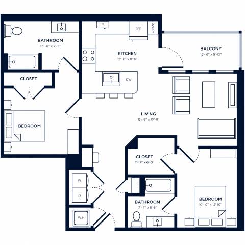 a blueprint of a floor plan of a house