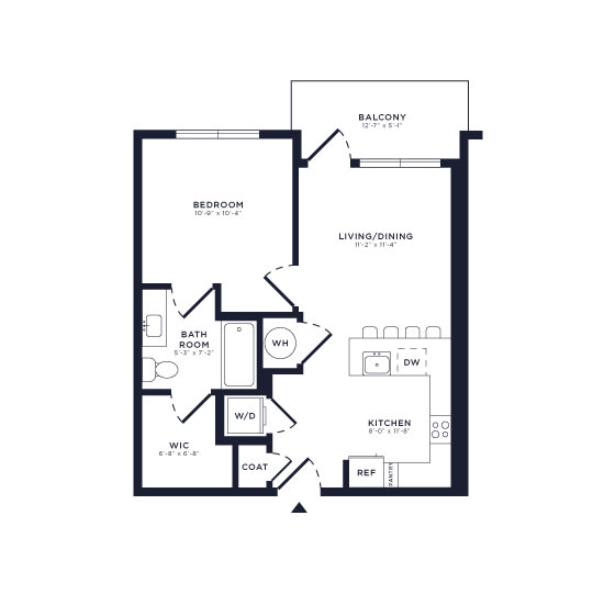 1 bed 1 bath C at Link Apartments® CYKEL Apartments, Charlotte , North Carolina
