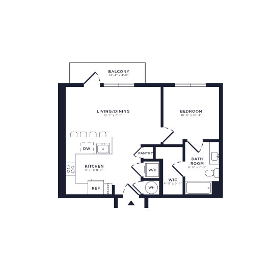 1 bed 1 bath G at Link Apartments® CYKEL Apartments, Charlotte , NC 28208