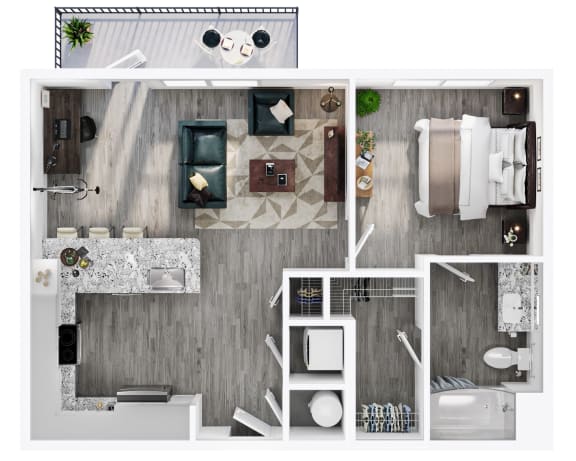 1 bed 1 bath F at Link Apartments® CYKEL Apartments, North Carolina, 28208