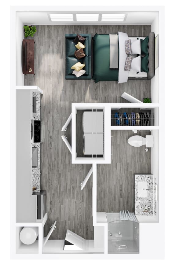 Studio 1 bath B at Link Apartments® CYKEL Apartments, Charlotte , NC 28208