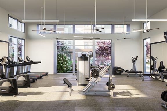 State Of The Art Fitness Center at Link Apartments® Linden, North Carolina