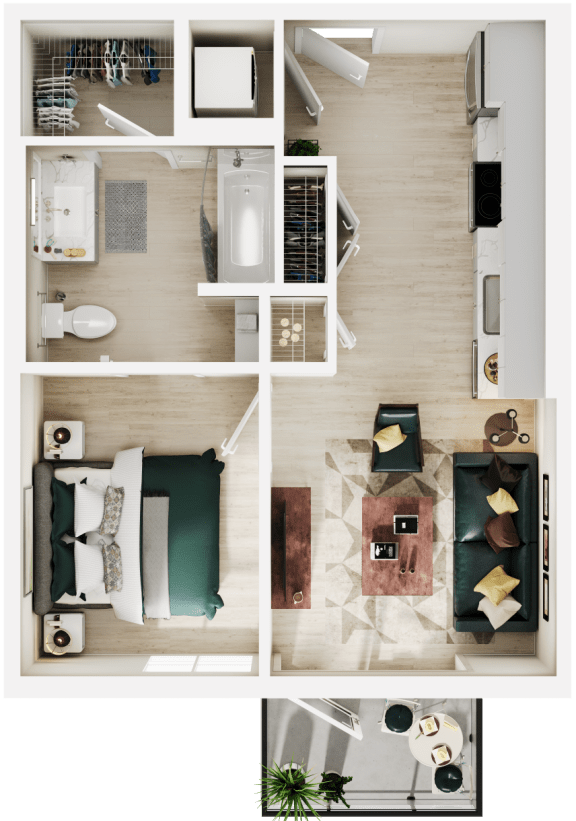 1 bed 1 bath G at Link Apartments&#xAE; Four 12, California