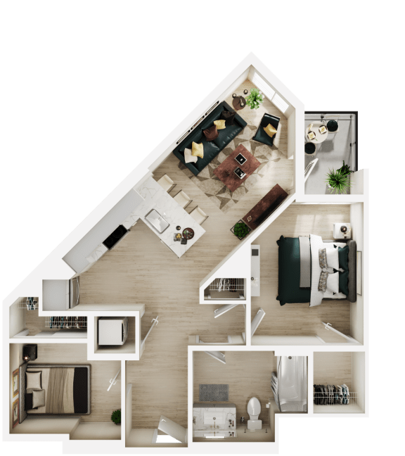 2 bed 2 bath I at Link Apartments® Four 12, Oakland, CA, 94607